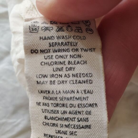 🌹 FREE PEOPLE 🌹 Sun Daze Lace Detail Minidress - [Large, Ivory/Green] - Picture 15 of 15